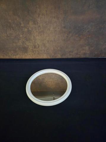 Vintage - Wandspiegel - Tafelspiegel - Crème/Wit - Rond  beschikbaar voor biedingen