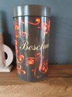 Beschuitbus/Beschuit bus bruine oranje bloem, Verzamelen, Blikken, Ophalen of Verzenden, Zo goed als nieuw, Overige
