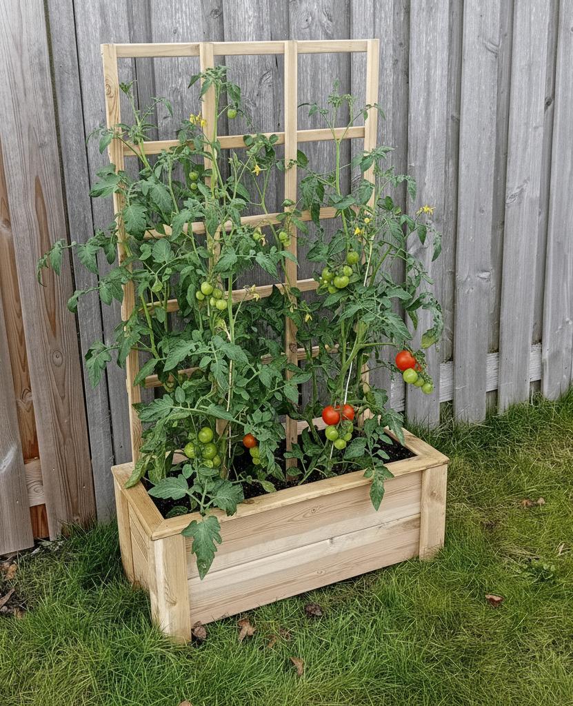 Moestuinbak met rek 80x30x30cm, Tuin en Terras, Bloembakken en Plantenbakken, Ophalen, Nieuw, Balkon, 60 tot 100 cm