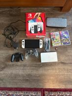 Nintendo Switch OLED + Games & Accessoires, Spelcomputers en Games, Spelcomputers | Nintendo Switch, Zo goed als nieuw, Switch OLED