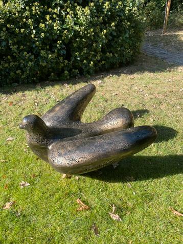 Grote vogel antiekgoud duif kunst beeld tuin vijver zwembad beschikbaar voor biedingen
