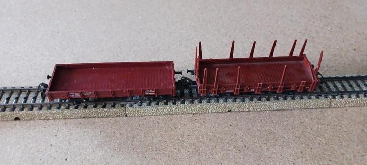 Märklin 4423/4459: Lageboordwagen en Rongenwagen, Hobby en Vrije tijd, Modeltreinen | H0, Gebruikt, Wagon, Wisselstroom, Märklin