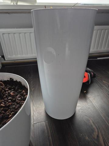 Witte Bloempot Musa - 25x52 cm beschikbaar voor biedingen