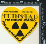 Sticker: Tuinstad Radio - Rotterdam, Verzamelen, Stickers, Film, Tv of Omroep, Ophalen of Verzenden