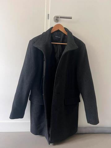 Charcoal Wool Overcoat (Wollen Jas) (52,L) beschikbaar voor biedingen