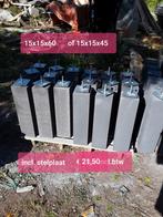 Betonpoeren 60cm:15x15/20x20/12x12 of 15x15x45incl stelplaat, Doe-het-zelf en Verbouw, Overige Doe-het-zelf en Verbouw, Ophalen of Verzenden