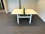 Verstelbaar duo-bureau met knop 120x75xH62-85 cm, 16 stuks