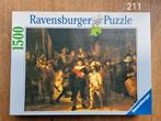 Ravensburger puzzle 1500. Rembrandt. De nachtwacht., Verzenden, Meer dan 1500 stukjes, Zo goed als nieuw, Legpuzzel