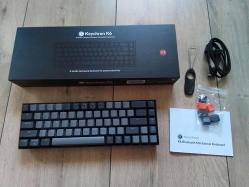 Keychron K6 Wireless Mechanical Keyboard - brown switches, Computers en Software, Toetsenborden, Zo goed als nieuw, Qwerty, Draadloos