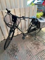 Dutch ID electrische Damesfiets,zwart/zilver, Zo goed als nieuw, 51 tot 55 cm, 50 km per accu of meer, Ophalen