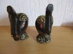 Afrikaanse olifantenbeeldjes - set van 2, Ophalen of Verzenden, Zo goed als nieuw, Dier