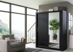 Garderobekast Zwart mat met spiegel 160cm  GRATIS VERZENDING, Huis en Inrichting, Kasten | Kledingkasten, Overige materialen, Design