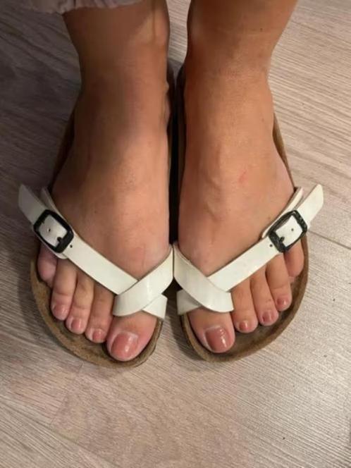 GRATIS VERZENDEN WITTE LAK PIAZZA BIRKENSTOCK SLIPPERS 37, Kleding | Dames, Schoenen, Zo goed als nieuw, Slippers, Wit, Verzenden