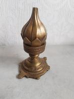 Unieke messing lotus kandelaar, Ophalen of Verzenden