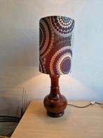 XL vintage keramieken lamp met retro kap Bondia design, Huis en Inrichting, Lampen | Tafellampen, Ophalen of Verzenden, Zo goed als nieuw