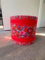 Gebloemde lampenkap, binnenkant goudkleurig, Overige kleuren, 25 tot 50 cm, Rond, Ophalen of Verzenden
