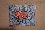 Keith haring schilderij zelfgemaakt, Antiek en Kunst, Kunst | Schilderijen | Modern, Ophalen of Verzenden