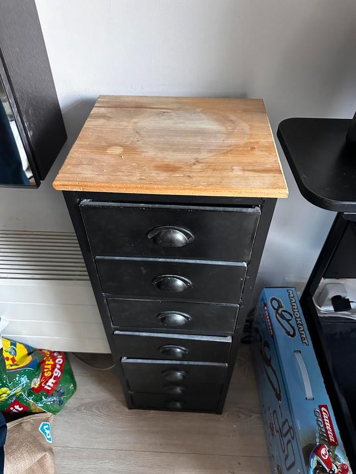 Ladekast met 7 lades, Huis en Inrichting, Kasten | Dressoirs, Gebruikt, Minder dan 50 cm, 25 tot 50 cm, Met lade(s), Metaal, Ophalen