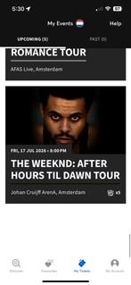 The Weeknd Amsterdam ArenA 17 juli, Tickets en Kaartjes, Twee personen, Juli