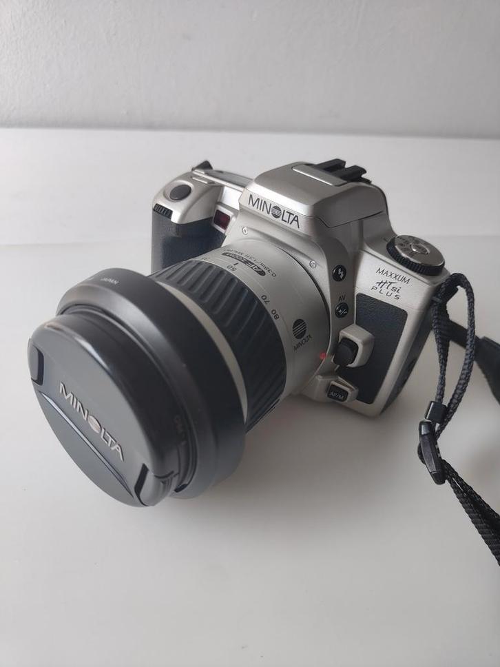 Minolta maxxum htsi plus analoge camera met tas, Audio, Tv en Foto, Fotocamera's Analoog, Zo goed als nieuw, Spiegelreflex, Minolta