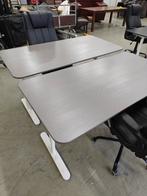 2x Ikea Bekant Bureau Grijs 160x80 + 2 Stoelen, Huis en Inrichting, Bureaus, Ophalen