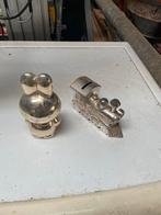 Vintage Spaarpotten - Konijn & Trein, Huis en Inrichting, Woonaccessoires | Kandelaars en Kaarsen, Ophalen, Gebruikt, Metaal, Kaars