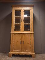 Grenen biedermeier buffetkast vitrinekast, Ophalen of Verzenden, Zo goed als nieuw, 25 tot 50 cm, 150 tot 200 cm