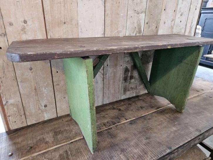 oud bankje ``WOONWINKEL RUSTIEK``, Antiek en Kunst, Curiosa en Brocante, Ophalen of Verzenden