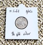 Nederlands Indië, prachtige 1/4 gld. 1945s, Zilver, Verzenden, Zuidoost-Azië, Losse munt, Zilver