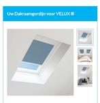 Velux verduisterend rolgordijn dakraam licht blauw, Ophalen, Blauw, 100 tot 150 cm, 50 tot 100 cm