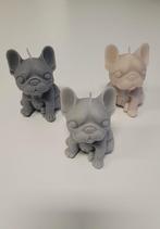 Franse bulldog kaarsen, Huis en Inrichting, Ophalen of Verzenden, Nieuw, Overige materialen, Minder dan 25 cm