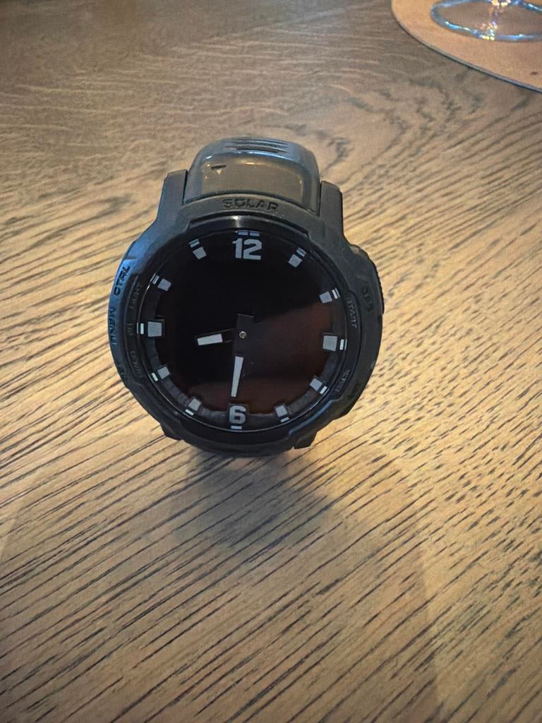 Garmin Instinct Crossover Solar Tactical, Sieraden, Tassen en Uiterlijk, Horloges | Heren, Zo goed als nieuw, Polshorloge, Overige merken