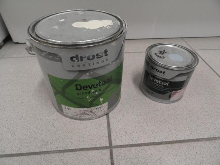 DROST DEVETAAL GRONDLAK PRIMER CREMEWIT EN GRIJS, Doe-het-zelf en Verbouw, Verf, Beits en Lak, Nieuw, Verf, Minder dan 5 liter