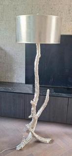 Gave grote zilverkleurige vloerlamp boomstam| hotel chic, Ophalen of Verzenden, Zo goed als nieuw, X, X