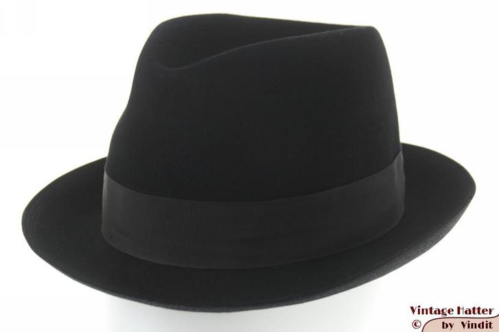 Vintage Gleufhoed Mayser zwart vilt 57 gratis verzenden NL, Kleding | Heren, Hoeden en Petten, Gedragen, Hoed, 57 cm (M, 7⅛ inch) of minder