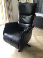 Z.g.a.n. Zwart leren relax stoel, Ophalen, Zwart, Leer, Zo goed als nieuw