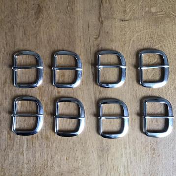8x metalen gespen - metaal gesp - voor ceintuur / riem / tas beschikbaar voor biedingen