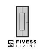 SQUARE- BLACK - SMOKE GLASS - Fivessliving, 80 tot 100 cm, 215 cm of meer, Binnendeur, Nieuw