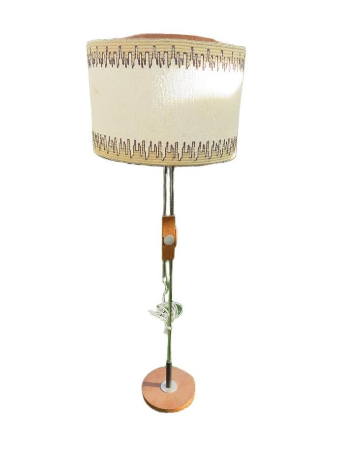 Temde Vintage jaren 60 vloerlamp/staande lamp, Huis en Inrichting, Lampen | Vloerlampen, Gebruikt, 150 tot 200 cm, Hout, Metaal