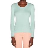 Benetton crew neck licht turquoise dames trui sweater maat L, Blauw, Benetton, Maat 42/44 (L), Nieuw