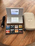 Nintendo DS Wit + Games & Tas, Spelcomputers en Games, Wit, Ophalen of Verzenden, DS Lite, Gebruikt
