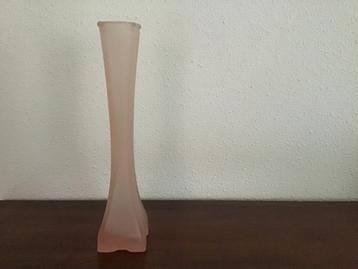 Midcentury matglazen vaas, Mat roze solifleur. beschikbaar voor biedingen