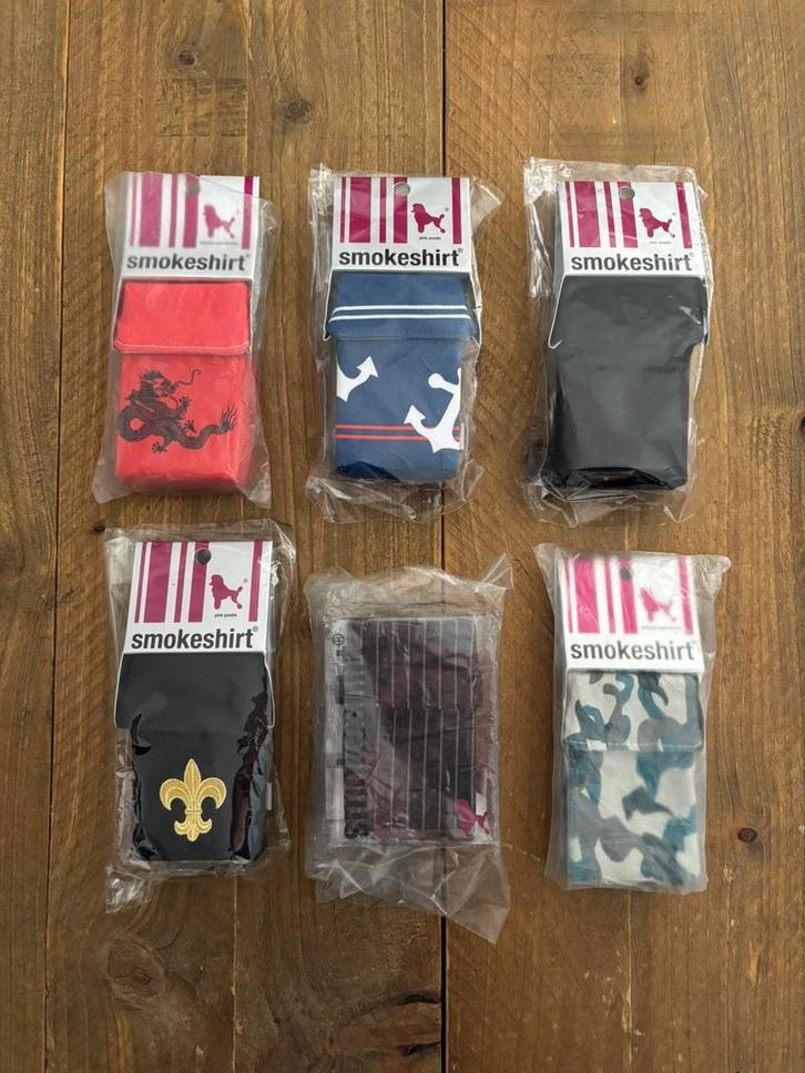 Set van 6 Nieuwe Smokeshirt Sigarettenhoesjes, Verzamelen, Rookartikelen, Aanstekers en Luciferdoosjes, Nieuw, Ophalen of Verzenden