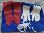 3 paar handschoenen rood leer en wit gehaakt, Ophalen of Verzenden, Nieuw, Handschoenen