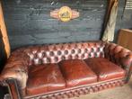 Chesterfield bank en stoel, Huis en Inrichting, Banken | Bankstellen, Ophalen, Gebruikt, 75 tot 100 cm