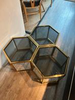 Richmond Interiors Hexagon Bijzettafels - Set van 3, Huis en Inrichting, Minder dan 45 cm, Minder dan 55 cm, Gebruikt, Metaal of Aluminium