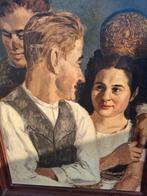 Schilderij Martin van Waning.   de klosums, Antiek en Kunst, Ophalen of Verzenden