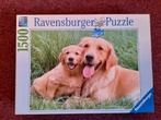 Puzzel golden retriever 1500 ravensburger, Ophalen of Verzenden, Zo goed als nieuw