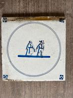 Antieke tegel (Delfs blauw) | Mandje dragen, Antiek en Kunst, Ophalen of Verzenden