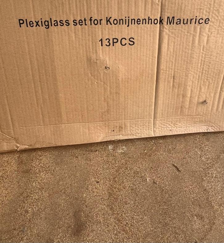 Plexiglas voor konijnenhok, Dieren en Toebehoren, Knaagdieren en Konijnen | Hokken en Kooien, Gebruikt, Overige typen, Minder dan 60 cm